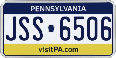 PA license plate JSS6506