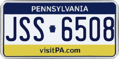 PA license plate JSS6508