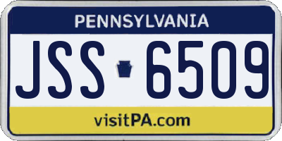 PA license plate JSS6509