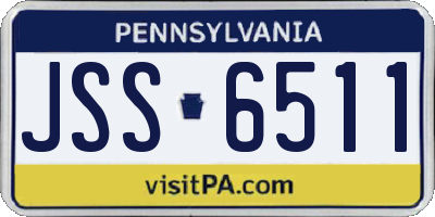 PA license plate JSS6511