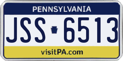 PA license plate JSS6513