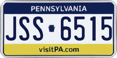 PA license plate JSS6515