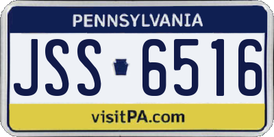 PA license plate JSS6516
