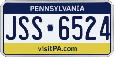 PA license plate JSS6524