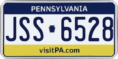 PA license plate JSS6528