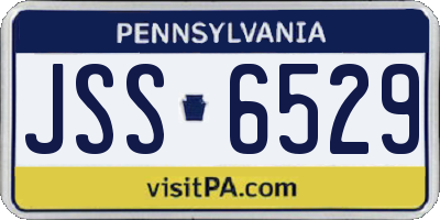PA license plate JSS6529