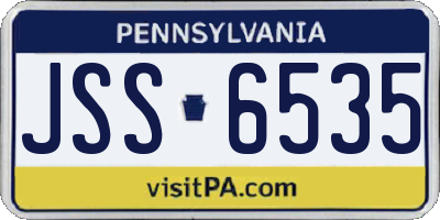 PA license plate JSS6535
