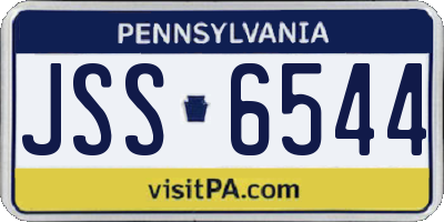 PA license plate JSS6544