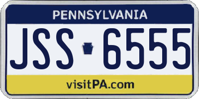 PA license plate JSS6555