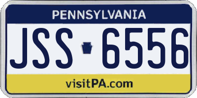 PA license plate JSS6556