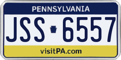 PA license plate JSS6557