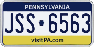 PA license plate JSS6563