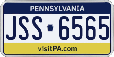 PA license plate JSS6565