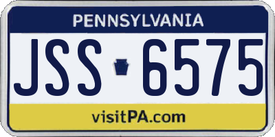 PA license plate JSS6575