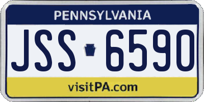 PA license plate JSS6590