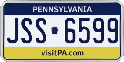 PA license plate JSS6599