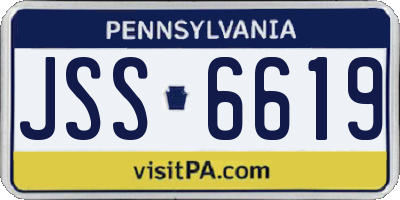 PA license plate JSS6619