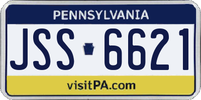 PA license plate JSS6621