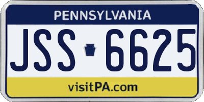 PA license plate JSS6625