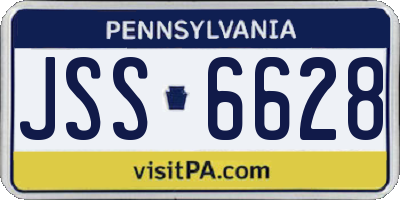 PA license plate JSS6628