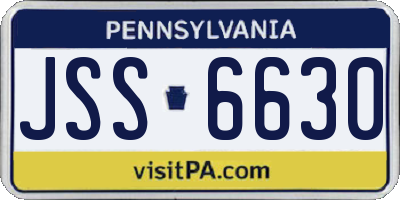 PA license plate JSS6630