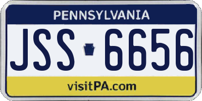 PA license plate JSS6656
