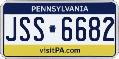 PA license plate JSS6682