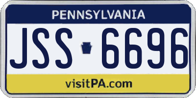 PA license plate JSS6696