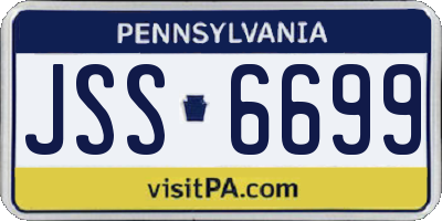 PA license plate JSS6699