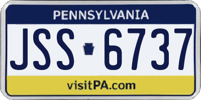 PA license plate JSS6737