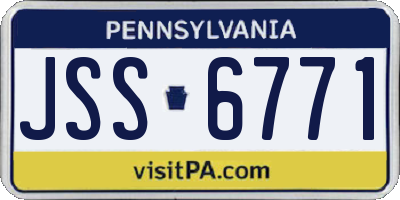 PA license plate JSS6771