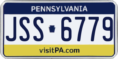 PA license plate JSS6779