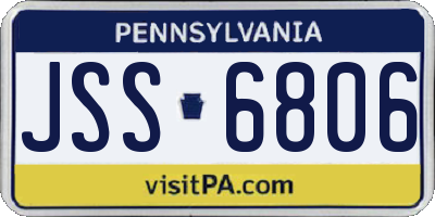 PA license plate JSS6806