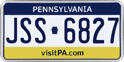 PA license plate JSS6827