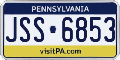 PA license plate JSS6853