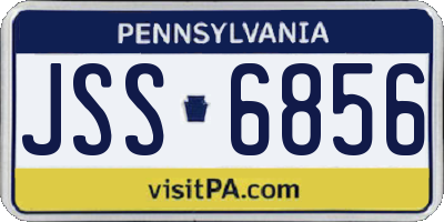 PA license plate JSS6856