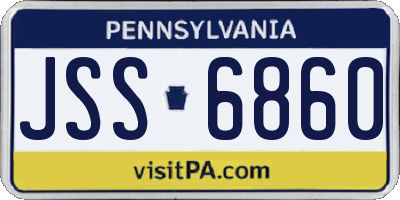 PA license plate JSS6860