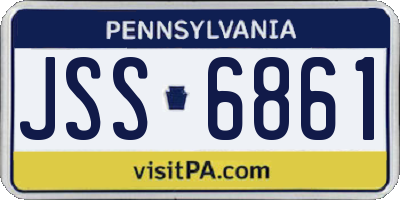 PA license plate JSS6861