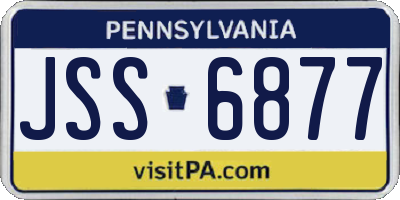 PA license plate JSS6877