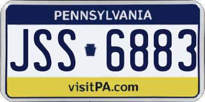 PA license plate JSS6883