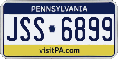 PA license plate JSS6899