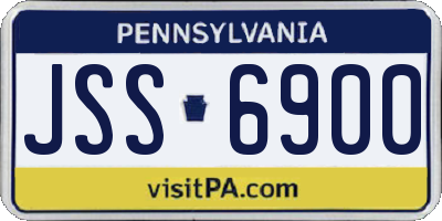 PA license plate JSS6900