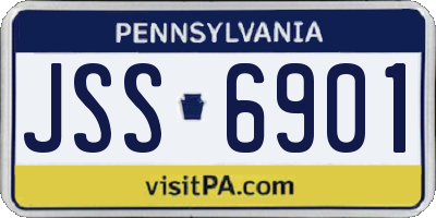 PA license plate JSS6901
