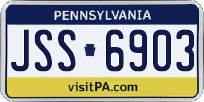 PA license plate JSS6903