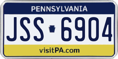 PA license plate JSS6904