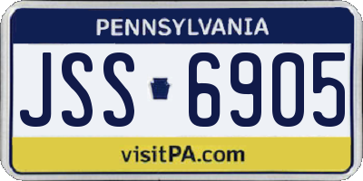 PA license plate JSS6905