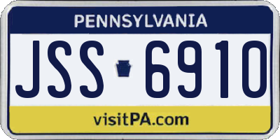 PA license plate JSS6910