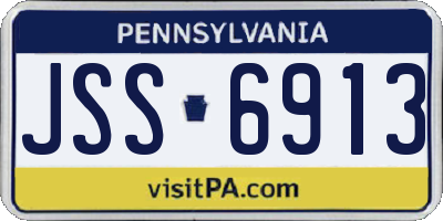 PA license plate JSS6913