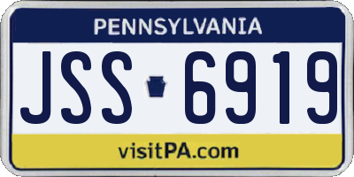 PA license plate JSS6919