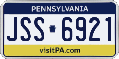 PA license plate JSS6921